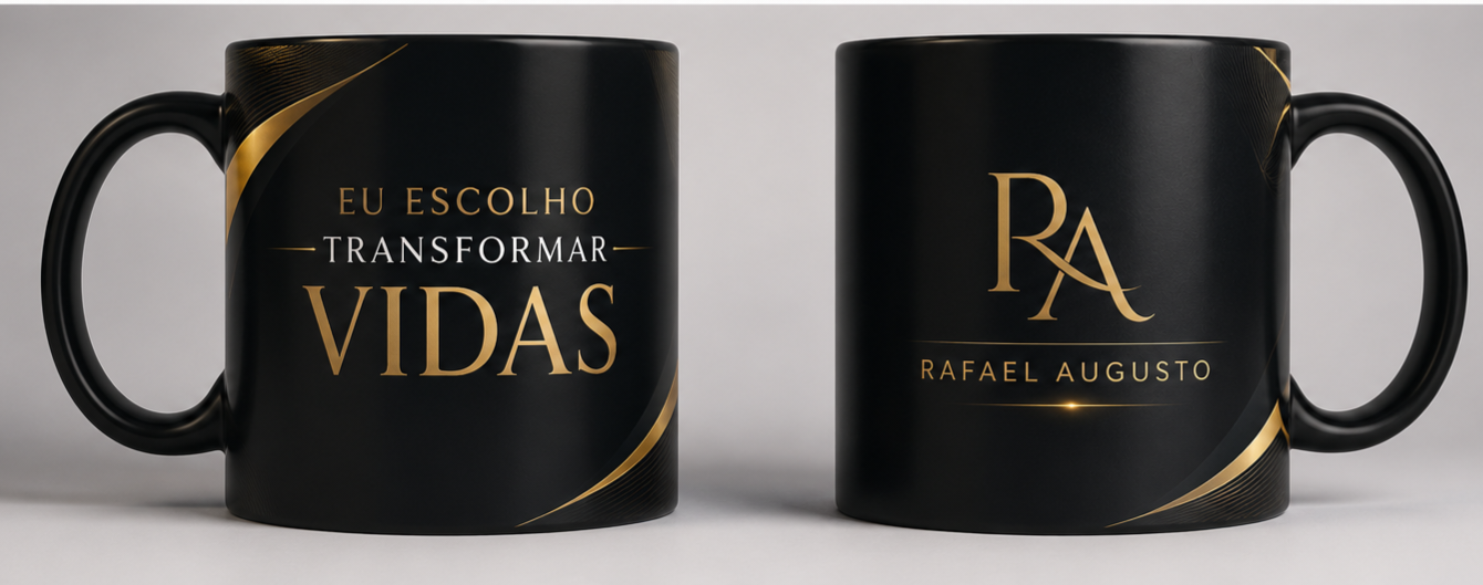 Caneca exclusiva Rafael Augusto — Eu escolho transformar vidas